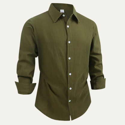 Chemise à manches longues avec col et fermeture boutonnée pour homme-Shirts for men-Gigié