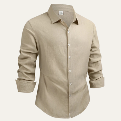 Chemise à manches longues avec col et fermeture boutonnée pour homme-Shirts for men-Gigié
