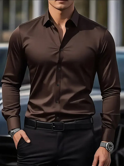 Chemise Business Homme Coupe Ajustée & Anti-Froissement-Gigié