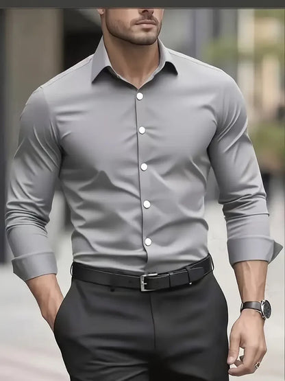 Chemise Business Homme Coupe Ajustée & Anti-Froissement-Gigié