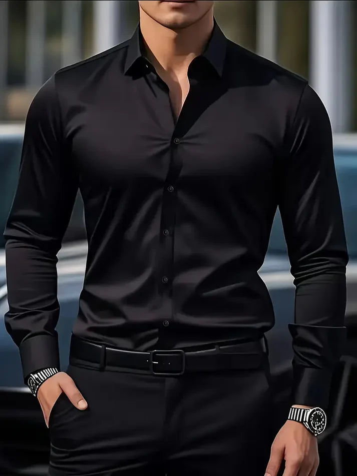 Chemise Business Homme Coupe Ajustée & Anti-Froissement-Gigié