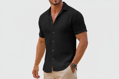 Chemise Homme Manches Courtes À Boutons-Gigié