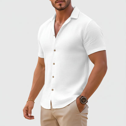 Chemise Homme Manches Courtes À Boutons-Gigié