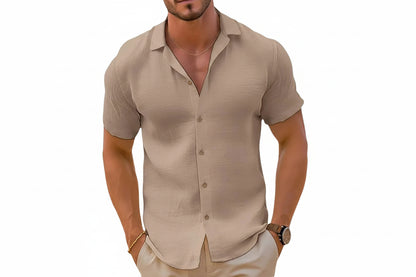 Chemise Homme Manches Courtes À Boutons-Gigié