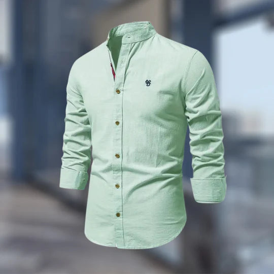Chemise Homme Col Mao Manches Longues-Gigié