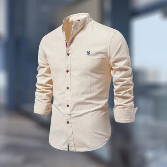 Chemise Homme Col Mao Manches Longues-Gigié
