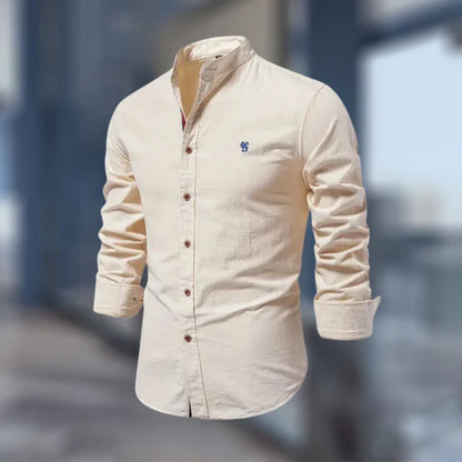Chemise Homme Col Mao Manches Longues-Gigié
