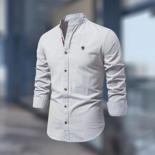 Chemise Homme Col Mao Manches Longues-Gigié