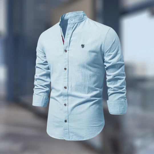 Chemise Homme Col Mao Manches Longues-Gigié