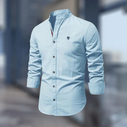 Chemise Homme Col Mao Manches Longues-Gigié