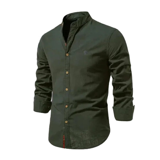 Chemise Homme Col Mao Manches Longues-Gigié