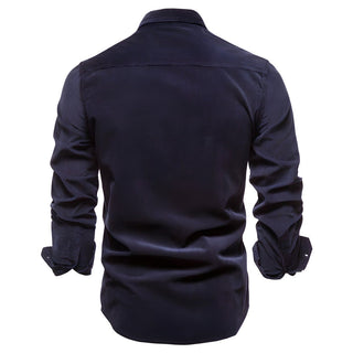 Chemise Homme à Manches Longues avec Boutons et Poches à Rabat Poitrine-Shirts for men-Gigié
