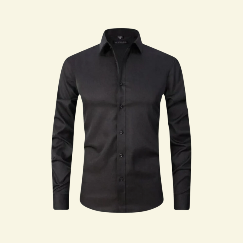 Chemise homme à manches longues avec col et fermeture boutonnée à boutons contrastés-Shirts for men-Gigié