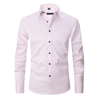 Chemise homme à manches longues avec col structuré-Shirts for men-Gigié