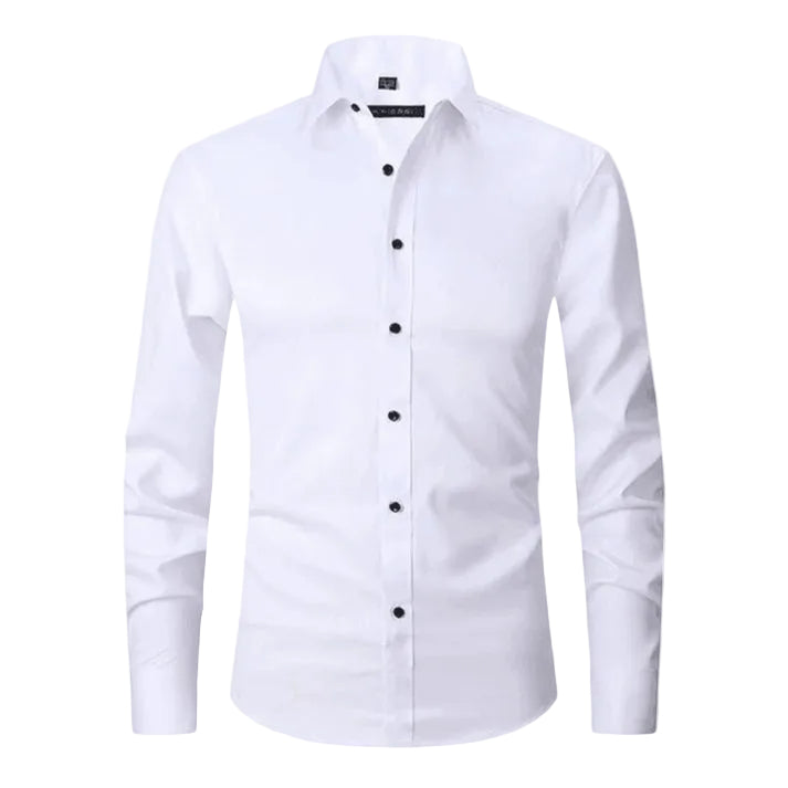 Chemise homme à manches longues avec col structuré-Shirts for men-Gigié