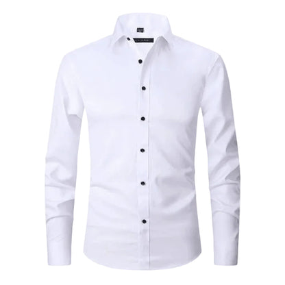 Chemise homme à manches longues avec col structuré-Shirts for men-Gigié