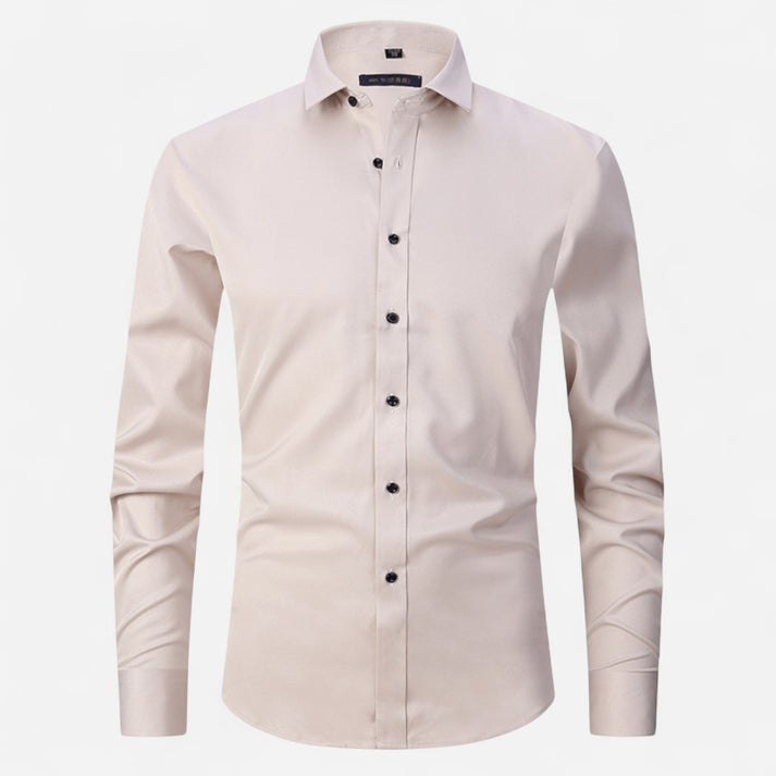 Chemise homme à manches longues avec col structuré-Shirts for men-Gigié
