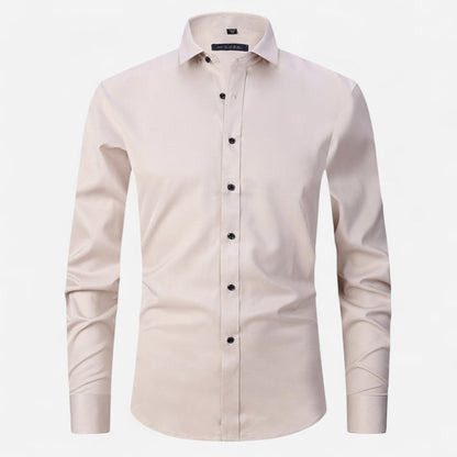 Chemise homme à manches longues avec col structuré-Shirts for men-Gigié