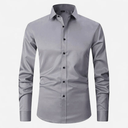 Chemise homme à manches longues avec col structuré-Shirts for men-Gigié