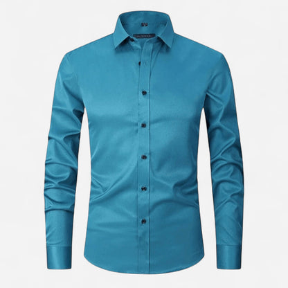 Chemise homme à manches longues avec col structuré-Shirts for men-Gigié