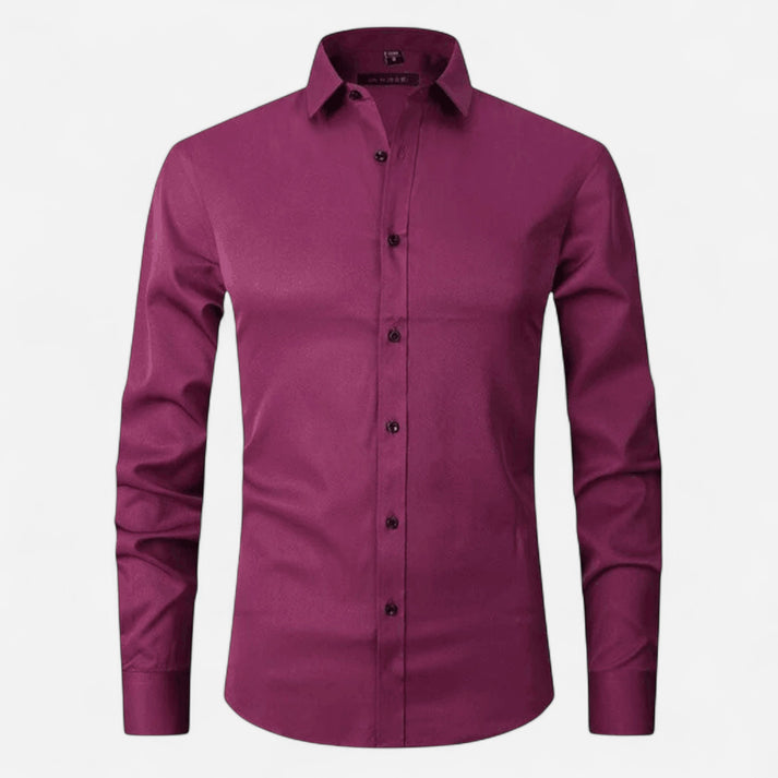 Chemise homme à manches longues avec col structuré-Shirts for men-Gigié