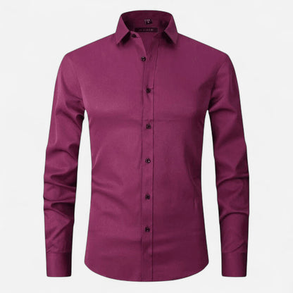 Chemise homme à manches longues avec col structuré-Shirts for men-Gigié