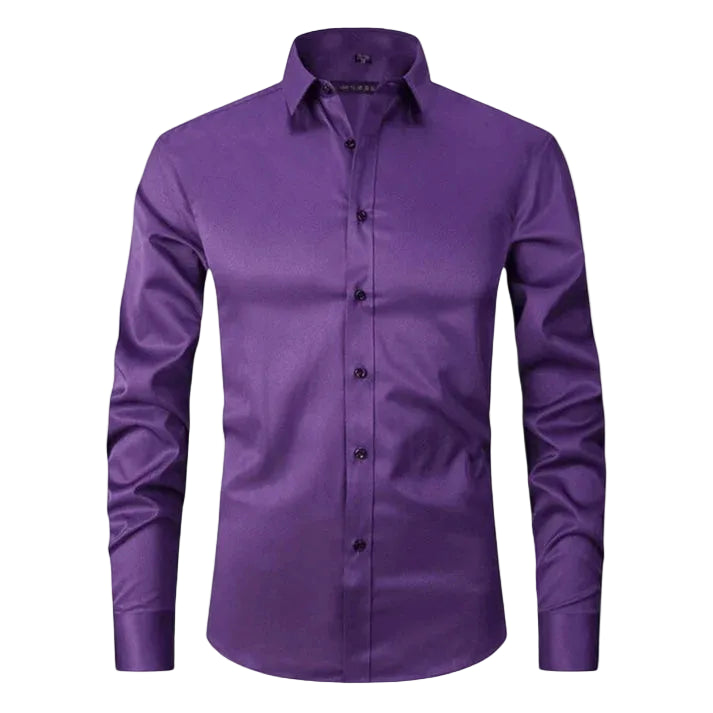 Chemise homme à manches longues avec col structuré-Shirts for men-Gigié