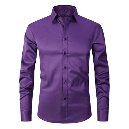 Chemise homme à manches longues avec col structuré-Shirts for men-Gigié