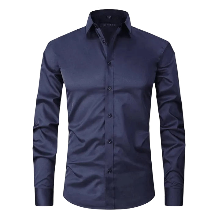 Chemise homme à manches longues avec col structuré-Shirts for men-Gigié