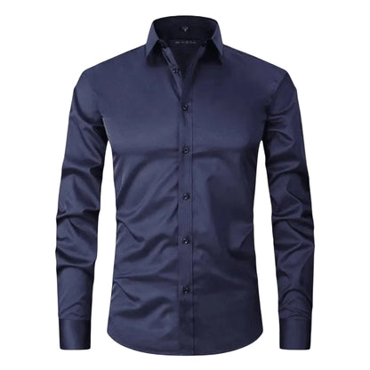 Chemise homme à manches longues avec col structuré-Shirts for men-Gigié