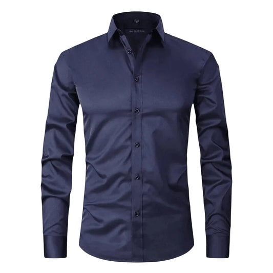 Chemise homme à manches longues avec col structuré-Shirts for men-Gigié
