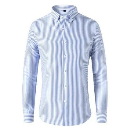 Chemise Homme à Rayures Manches Longues avec Boutonnage-Shirts for men-Gigié