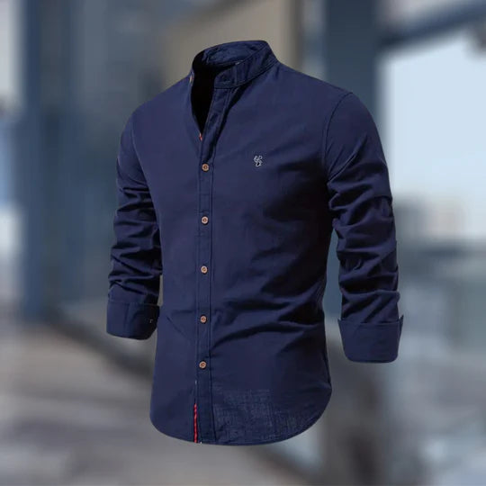 Chemise Homme Col Mao Manches Longues-Gigié