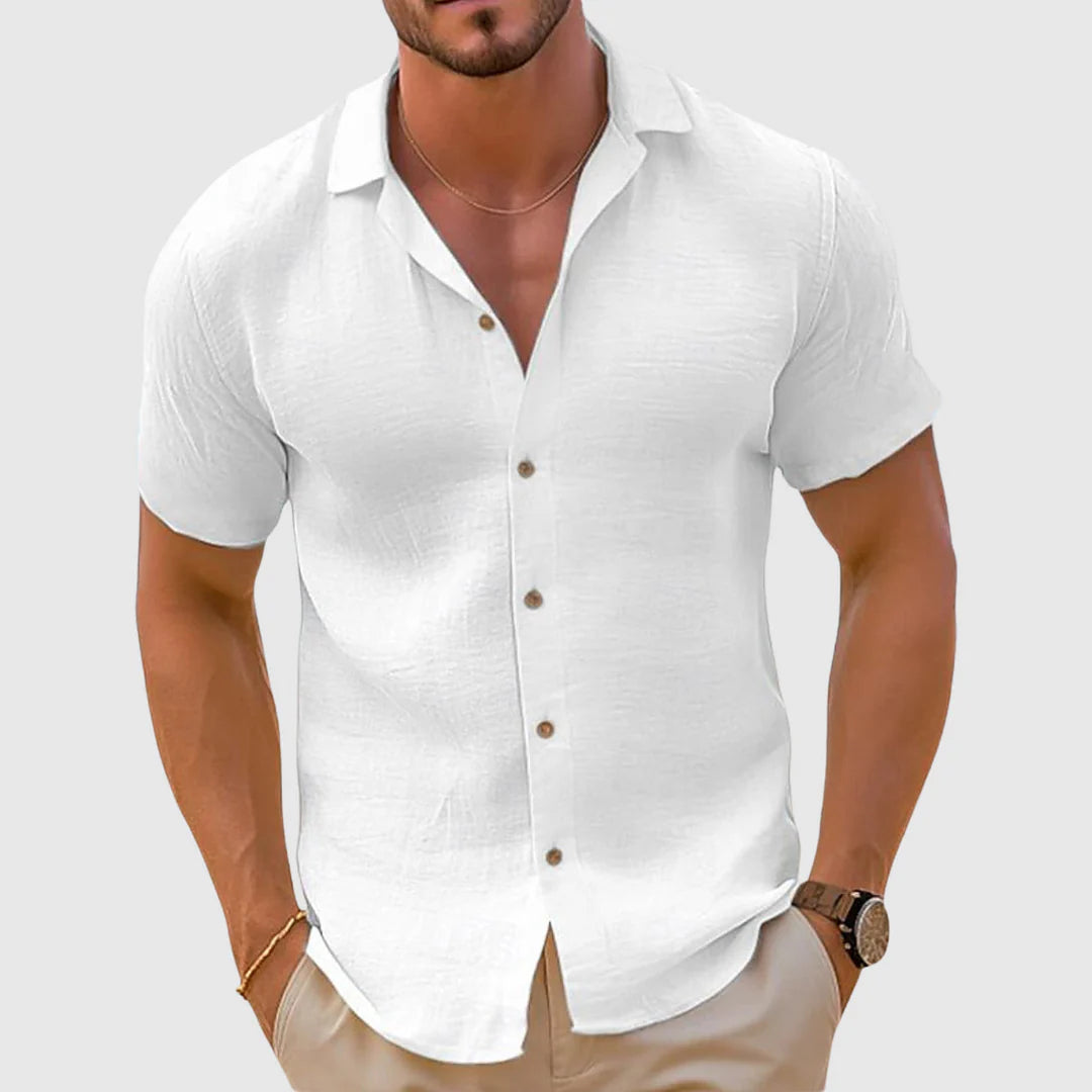 Chemise Homme Manches Courtes À Boutons-Gigié