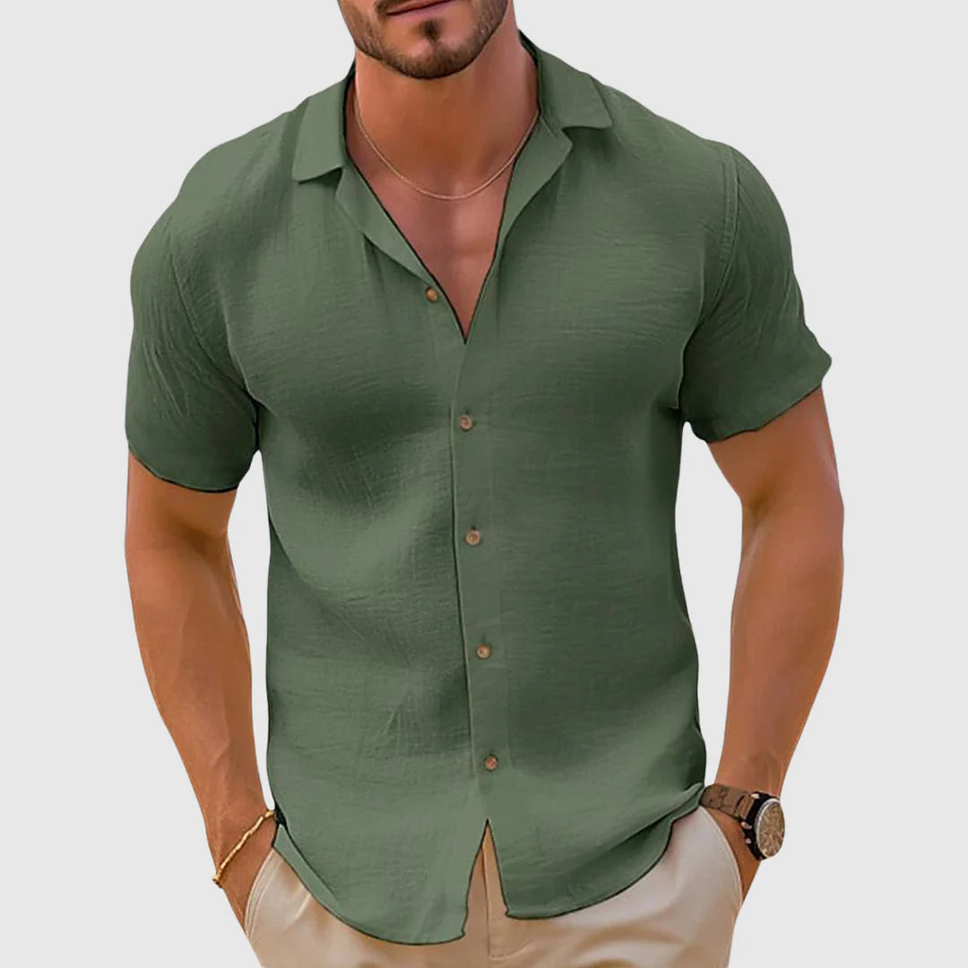 Chemise Homme Manches Courtes À Boutons-Gigié