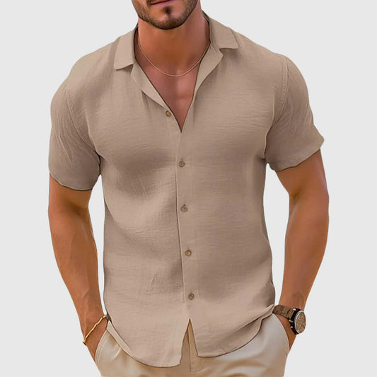 Chemise Homme Manches Courtes À Boutons-Gigié