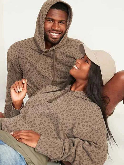 Sweat à capuche unisexe avec motif intégral et poche kangourou