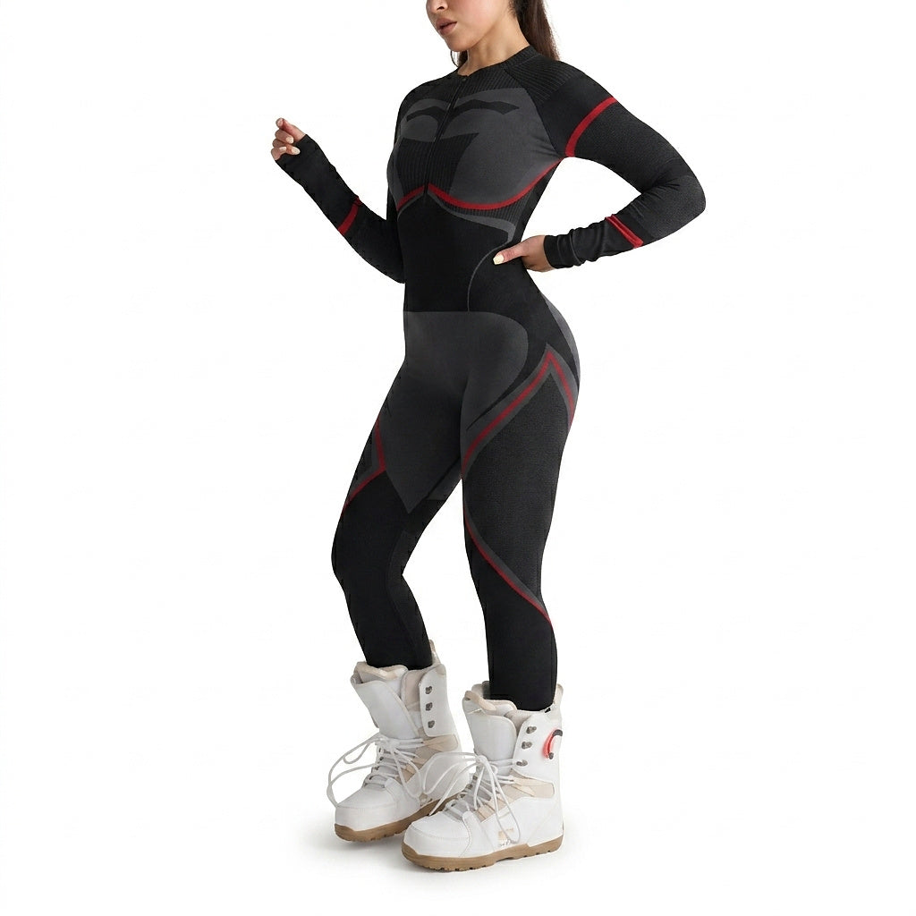 Combinaison de couche de base à manches longues pour femme 1
