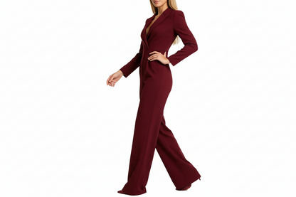 Combinaison Femme à Col Cache-Cœur et Ceinture Intégrée-Sets for women-Gigié