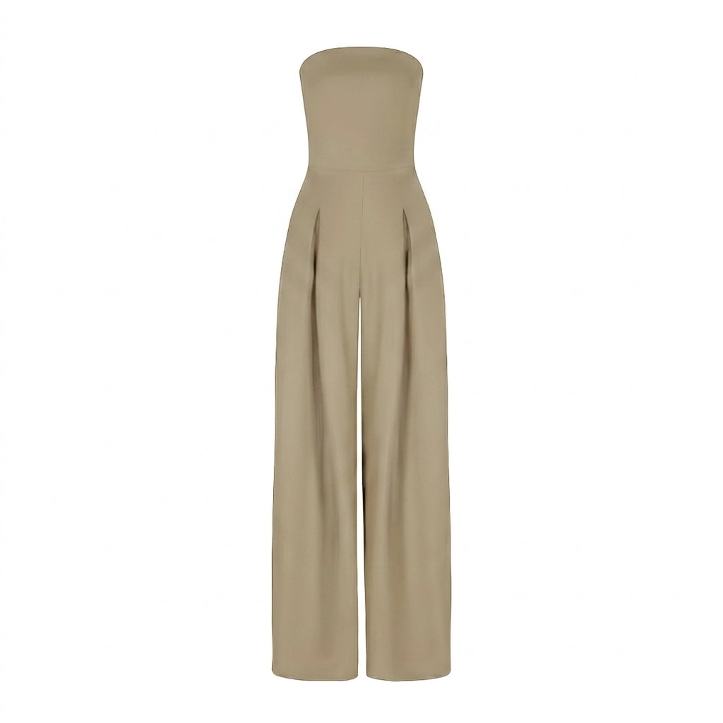 Combinaison pour femme bustier à jambes larges et plis | imported-image-5