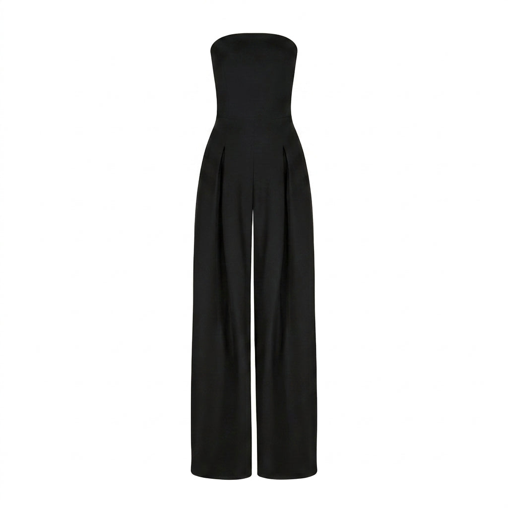 Combinaison pour femme bustier à jambes larges et plis | imported-image-6