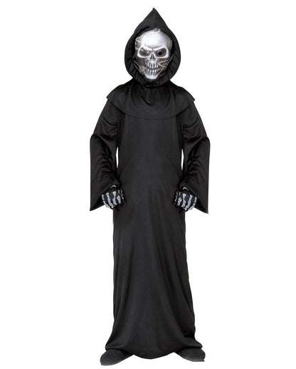 Costume de Faucheuse unisexe avec masque de crâne 1