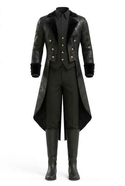 Costume d'Halloween queue-de-pie style victorien pour homme 1