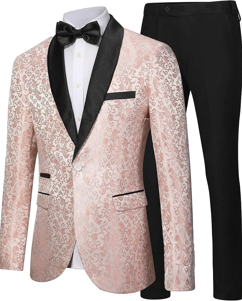 Costume homme à motifs avec veste et pantalon 1