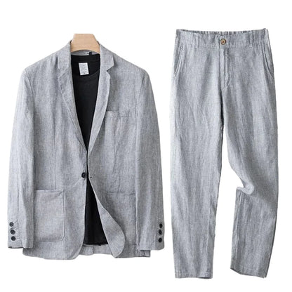 Costume homme deux pièces avec veste simple boutonnage et pantalon droit-Sets for Men-Gigié