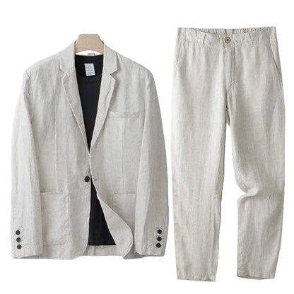 Costume homme deux pièces avec veste simple boutonnage et pantalon droit-Sets for Men-Gigié