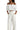 Women Top Off Shoulder V Neck Half Sleeve Loose Fit White