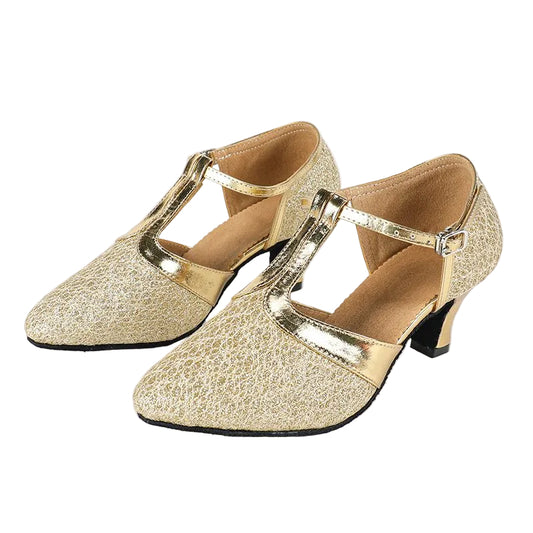Chaussures à talon avec bride en T et bout fermé pour femme