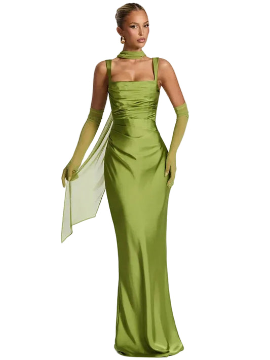 Robe Longue Élégante Sans Manches pour femme