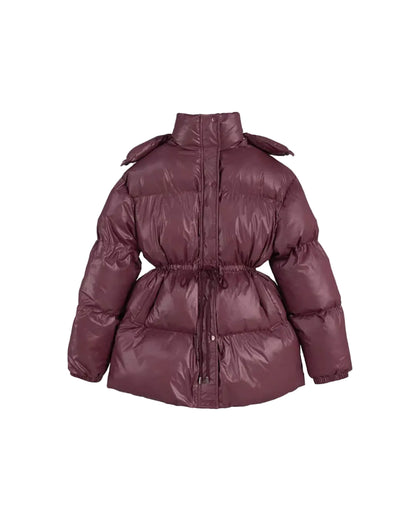 Doudoune d’hiver pour femme avec cordon de serrage – finition brillante et coupe moderne-Gigié